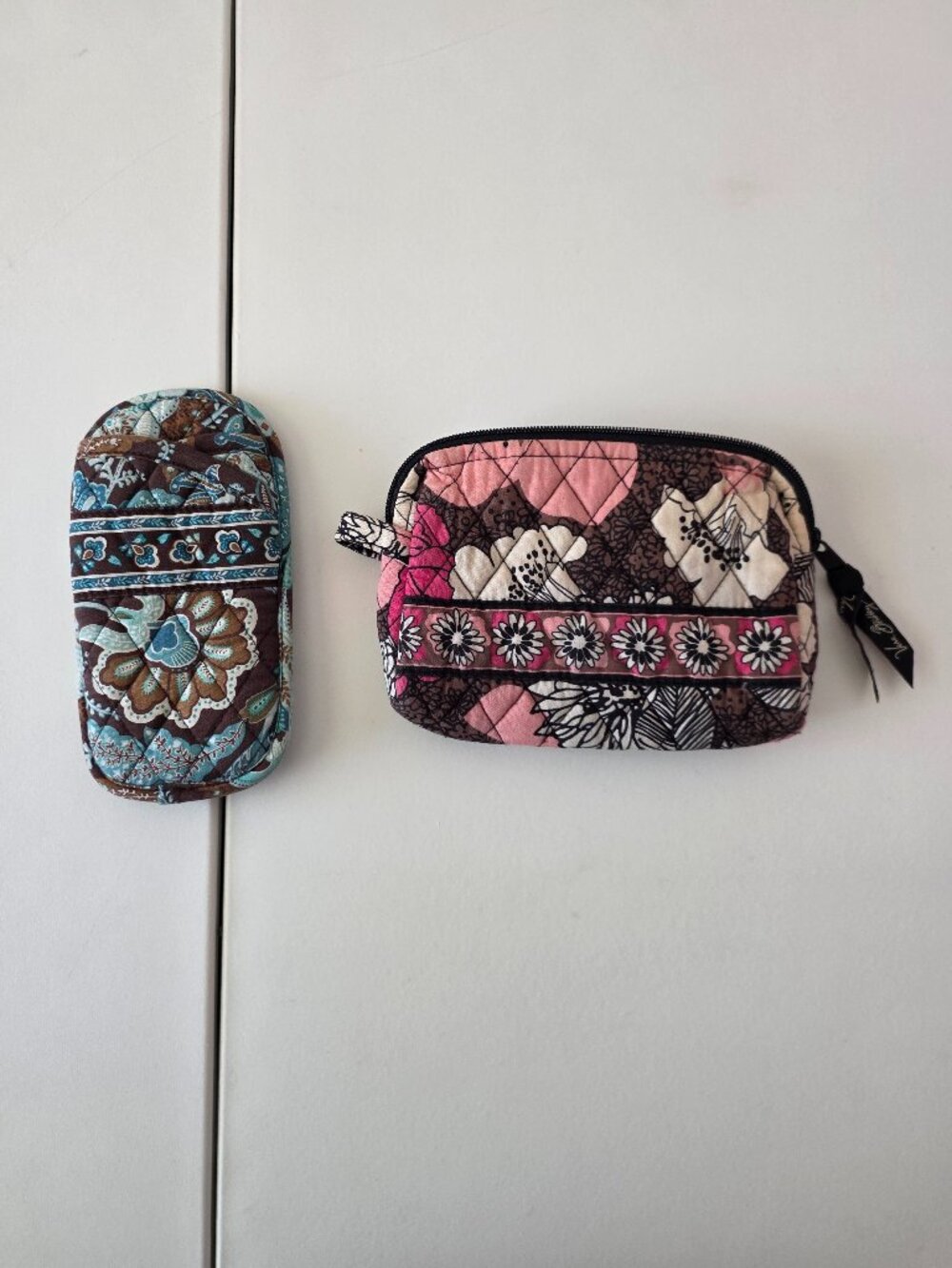 Vera Bradley Set Soft Eyeglass Holder Small Cosmetic Bag